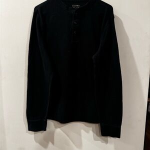 Sonoma Black Long Sleeve Henley